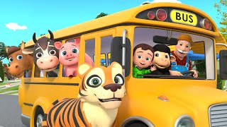 Wheels On The Bus | Animals Learning and MORE Educational Nursery Rhymes & Kids Songs