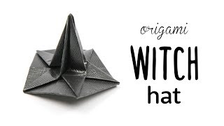 Origami Witch Hat Tutorial - Halloween DIY - Paper Kawaii