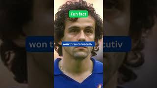 Michel Platini Footballer's fun fact and Ballon d'or records #shorts