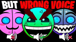 Custom Geometry Dash Faces But Reverse Wrong Voices 4 (Full Version)