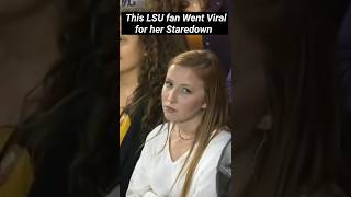 This LSU fan Went Viral for her Staredown to Cameraman #shorts #lsu #wnba