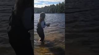 Catching HUGE Rainbow Trout in the WILD!! #fyp #viral