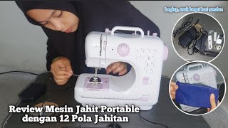 TIPS BELAJAR MENJAHIT UNTUK PEMULA & REVIEW MESIN JAHIT PORTABLE FHSM 505 | MESIN JAHIT MINI LENGKAP