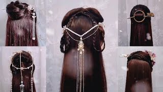 Chinese traditional hairstyle tutorial, hair accessories enhance the antiquity temperament!