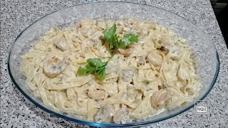 How To  Prepare  Shrimp Alfredo|very simple and easy.