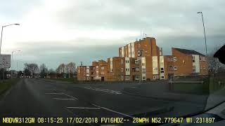 Turning right at a roundabout