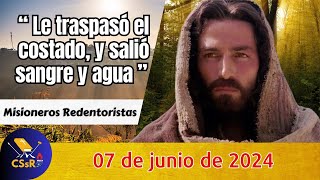 Evangelio de HOY viernes 8 de junio. Jn 19,31-37. Le traspasó el costado, y salió sangre y agua.