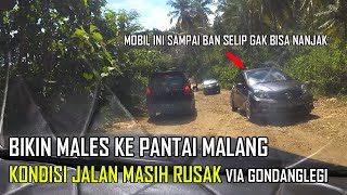 BIKIN MALES, KONDISI JALAN MASIH RUSAK KE PANTAI MALANG SELATAN