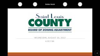 Board of Zoning Adjustment August 11, 2022