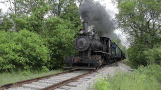 Hocking Valley No. 3 steams into Haydenville: Cinematic footage by Pennsy Productions