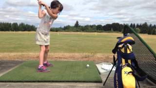 Bo and Chayse at the Driving Range