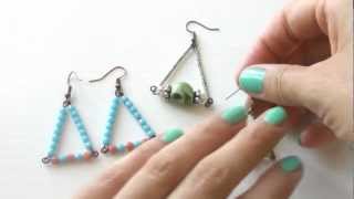 Diy Beading Tutorial - Triangle earrings