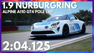 Nurburgring Pole Lap | 2:04.125 | Alpine 110 GT4