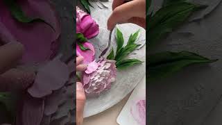 create a flower in the technique of sculpture painting