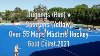 Dugongs v Spartans Mens Hockey. Over 55 Masters 9 a side hockey from the Gold Coast