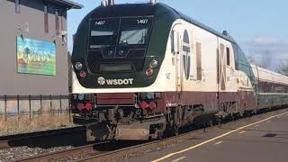 Amtrak Cascades #508 departs Eugene, OR on 3-18-2020