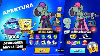 COMPRA Y APERTURA BRAWL PASS PLUSS - BOB ESPONJA + BRAWL STARS