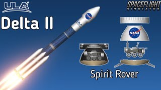 Spirit Mars Rover Launch with Delta II Rocket in spaceflight simulator #sfs #mars #rocket #viral