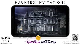 Haunted House Halloween Party Invitation - CUSTOMIZE THIS HAUNTED VIDEO INVITE!