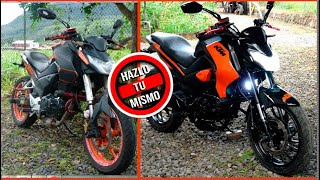 Como restaurar una moto (estilo KTM)  #pintura #aerografia #restauración