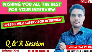 Wishing you all the best for your interview!UPSSSC Milk Supervisor Interview!#milk#supervisor!