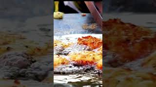 Aaloo tikki being fried