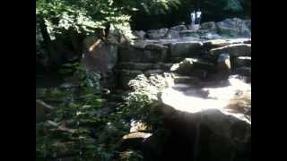 Waterfall feature at Virginia Water, Surrey, England