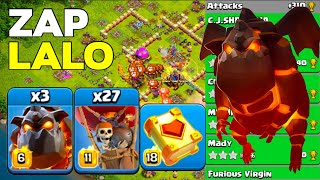 Unstoppable TH16 Zap Lalo Wrecking Legend League Attacks! Clash of Clans