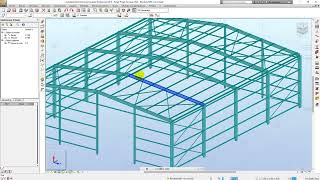 Projet complet hangar métallique sur Robot | Modélisation | 08 Excentrement