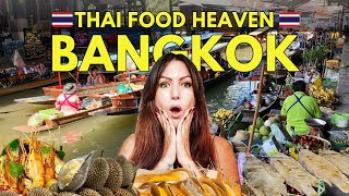 We did NOT expect this in Bangkok, Thailand 🇹🇭 Amazing Thai Street Food at Bangkok Floating market