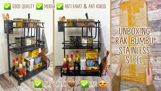 UNBOXING Rak Bumbu Dapur Stainless Steel RAKIT dan REVIEW