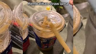 Geli guna straw kertas/rice straw sebab cepat lembik?