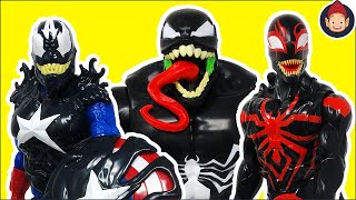 Spider-Man Maximum Venom Captain America Mile Morales Venom & Ghost Spider Figures