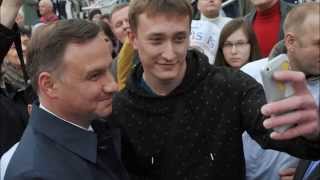 Andrzej Duda z córką Kingą i żoną Agatą