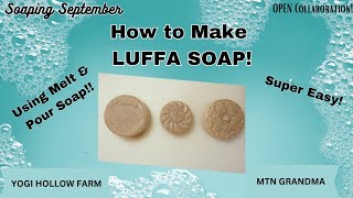 How to Make Luffa Soap using Melt & Pour Soap Base #SoapingSeptember @MtnGrandma