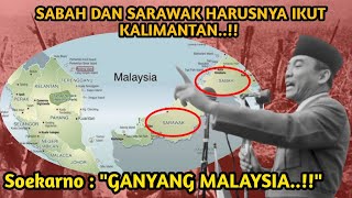 GERAKAN GANYANG MALAYSIA.. ‼️SIKAP CERDAS SOEKARNO