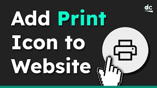 Add a Print Icon to Your Website with HTML, CSS & JavaScript