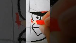 Drawing but 4 different styles✨red angry bird✨pt 1 #shorts #viral #trend