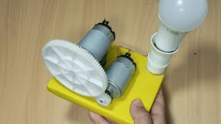 Free Electricity Generator With Tow 12 Volt DC Motors | Free Electricity