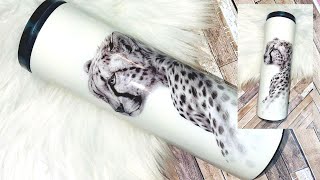 Cheetah Temporary Tattoo Beginner Friendly Tumbler Tutorial