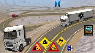 Grand truck simulator 2-Gameplay(Driving on mountain roads with Mercedes Benz Actross)