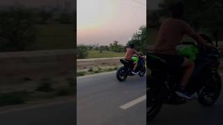 ninja on Village roads  #kawasaki #trendingshorts #superbike #reaction