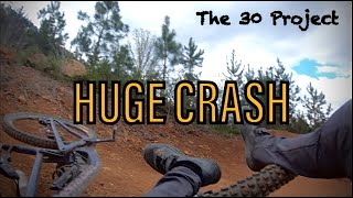 HUGE Mountain Bike Crash |Air Supply Jarrod's Place Bike Park |The 30 Project