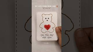 Diy teddy Bear thred Card 🧸❤️🥰| How to Make Thred Teddy Bear Card #shrots #ytshorts #diy #craft