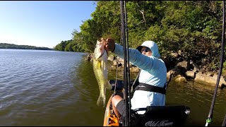 [Day 2/3] Finding Big Bass in Unfamiliar Waters | Nashville Kayak Fishing for Big Largemouth Bass