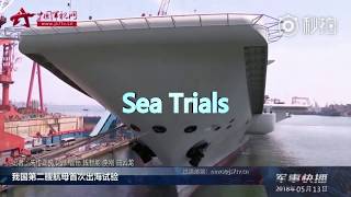 Asian most powerful warship, China 1st home-made aircraft carrier starts sea trials