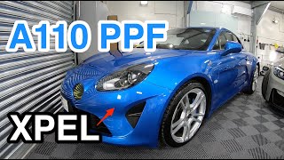 Alpine A110 gets XPEL Paint Protection Film + a cracked windscreeen!