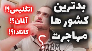 بدترین کشور ها برای مهاجرت/2023The worst countries to immigrate to/بدترین کشورها برای زندگی