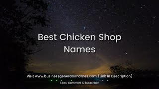 Best Chicken Shop Names | Business Name | Company Name | Store Name