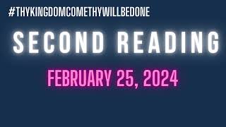 SECOND READING | Sunday February 25, 2024